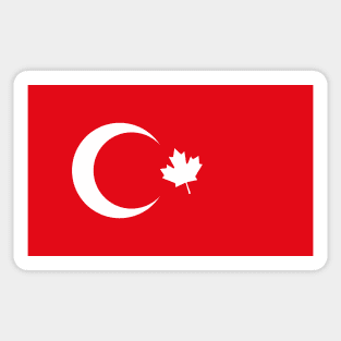Turkey / Canada Flag Mashup Sticker